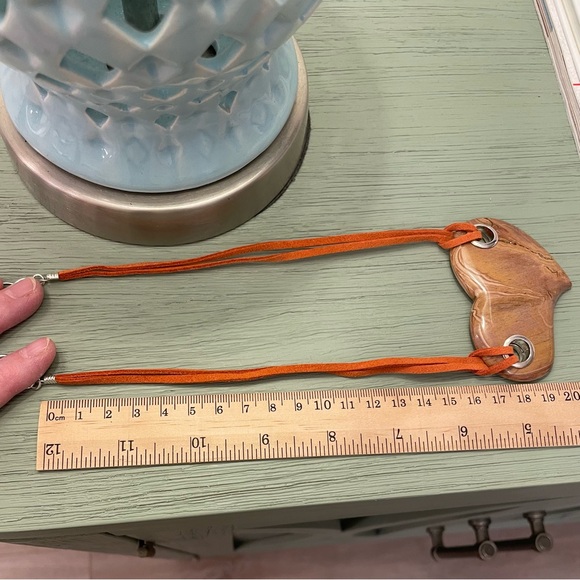 Jay King Jasper Heart Necklace with Sterling Silver & Suede - Picture 10 of 11